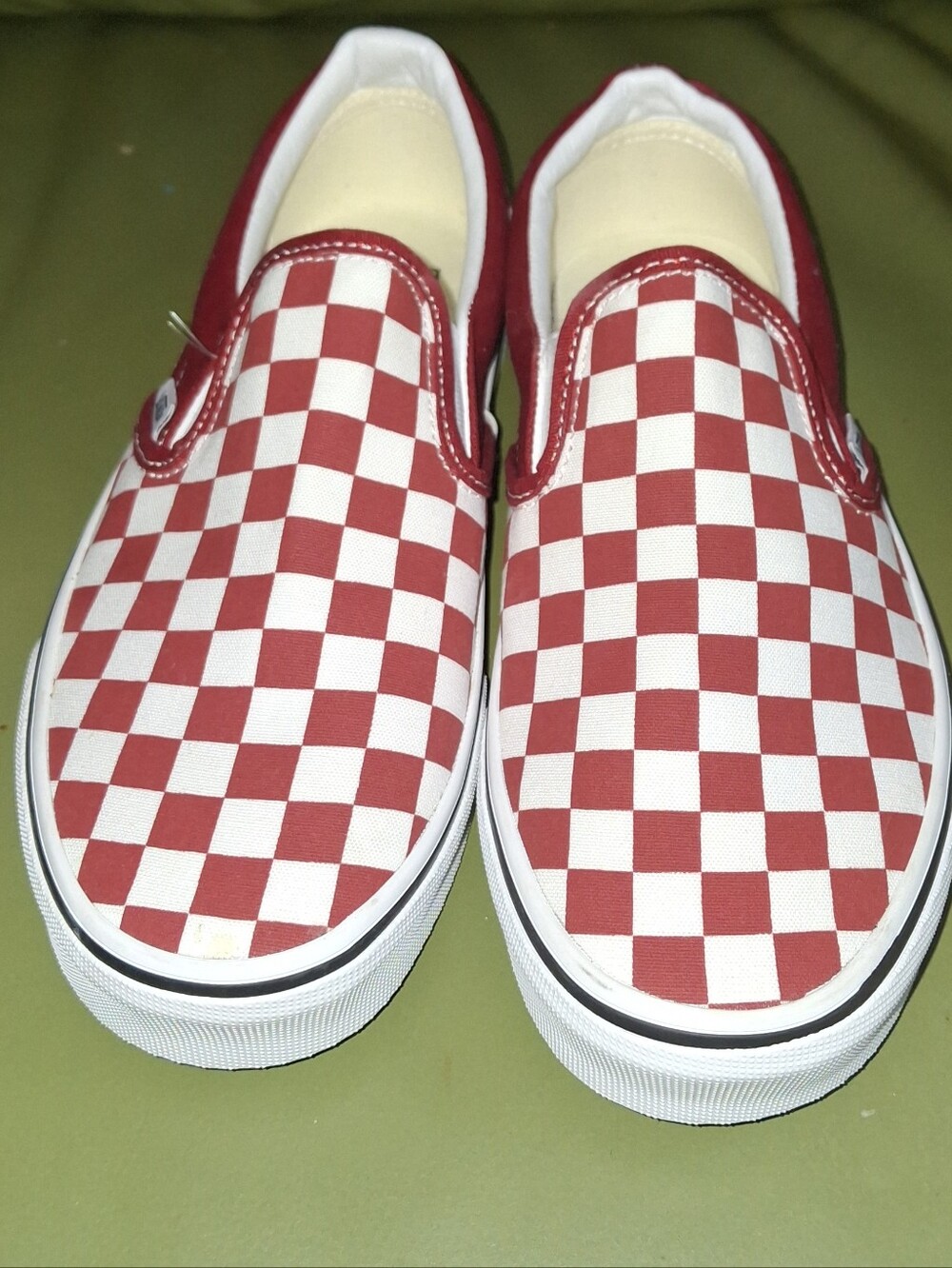 Vans Checkerboard Skate Fuchsia/White Slip-On Classic Shoes Sneakers sz 7